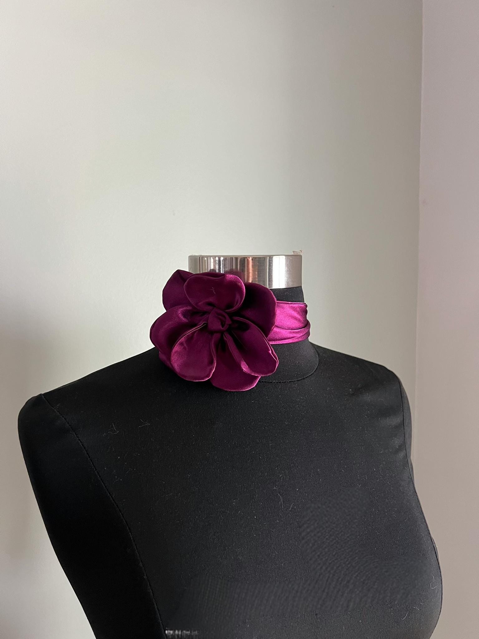 Silk Flower Scarf/Necklace