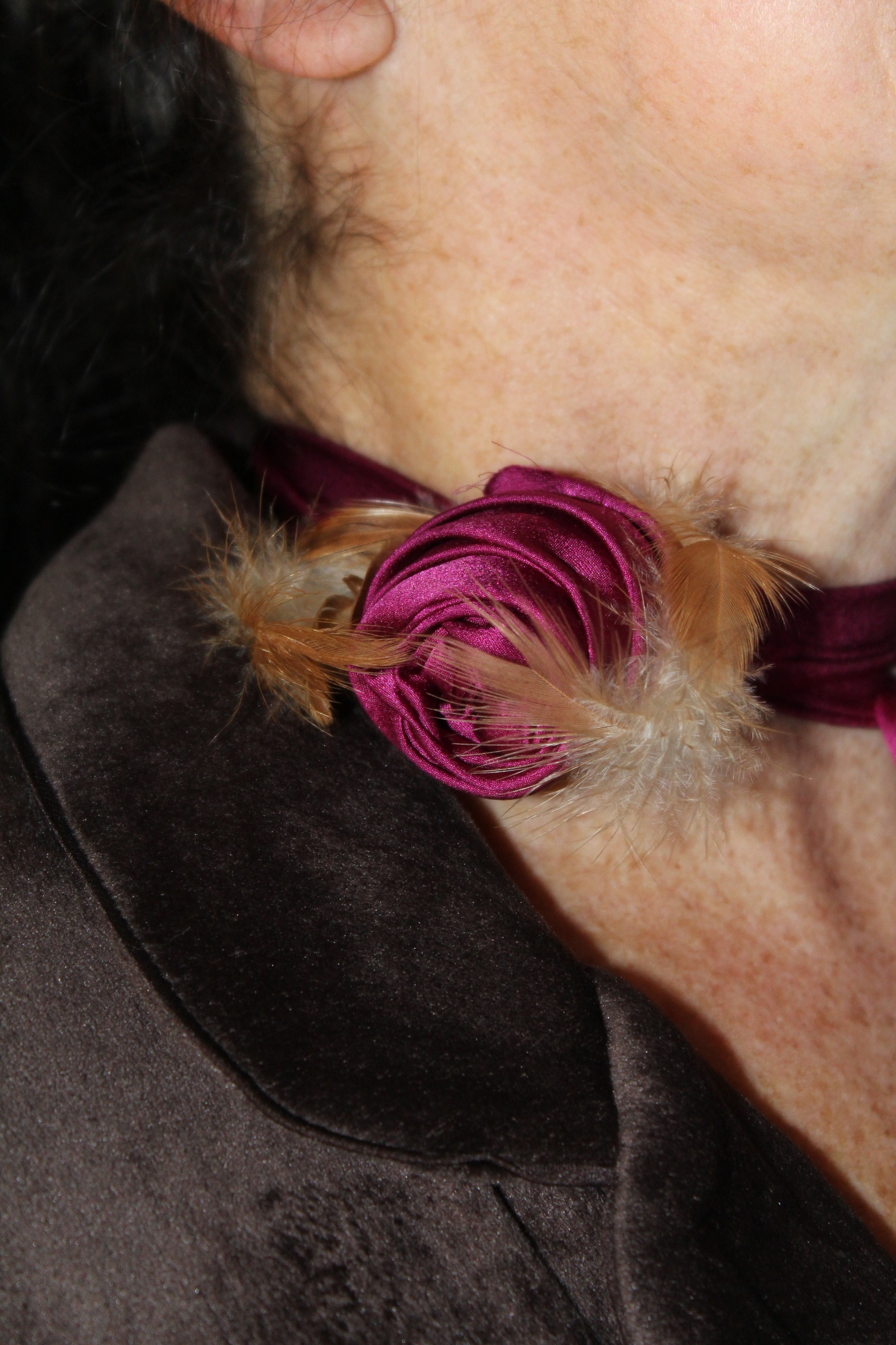 Rose Feathered Scarf