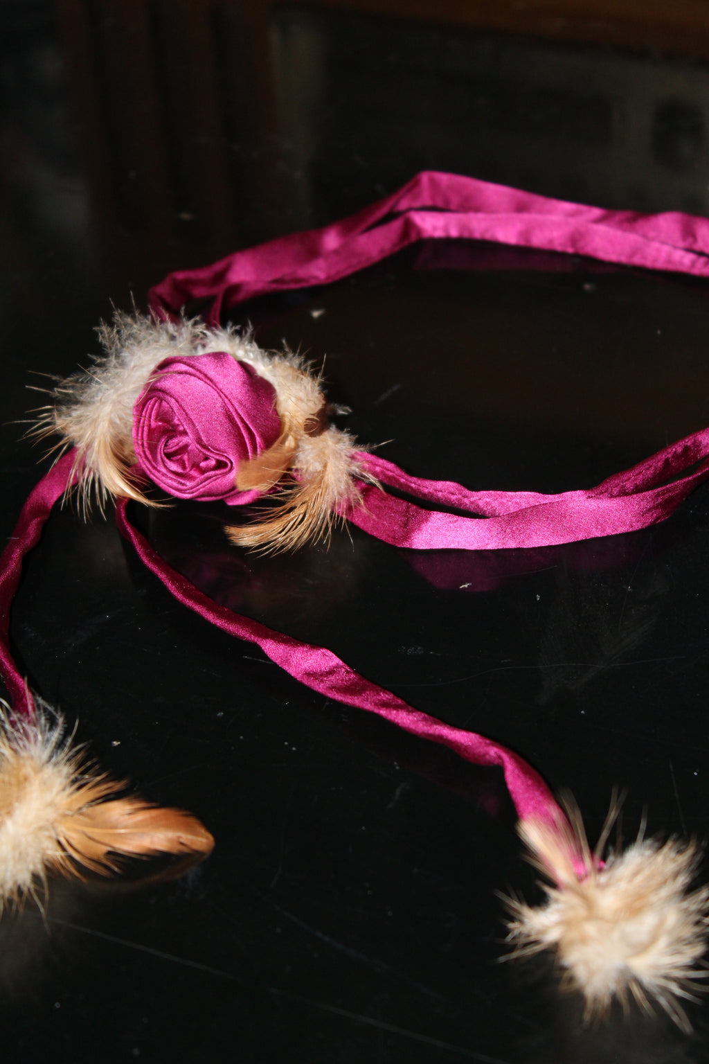 Rose Feathered Scarf