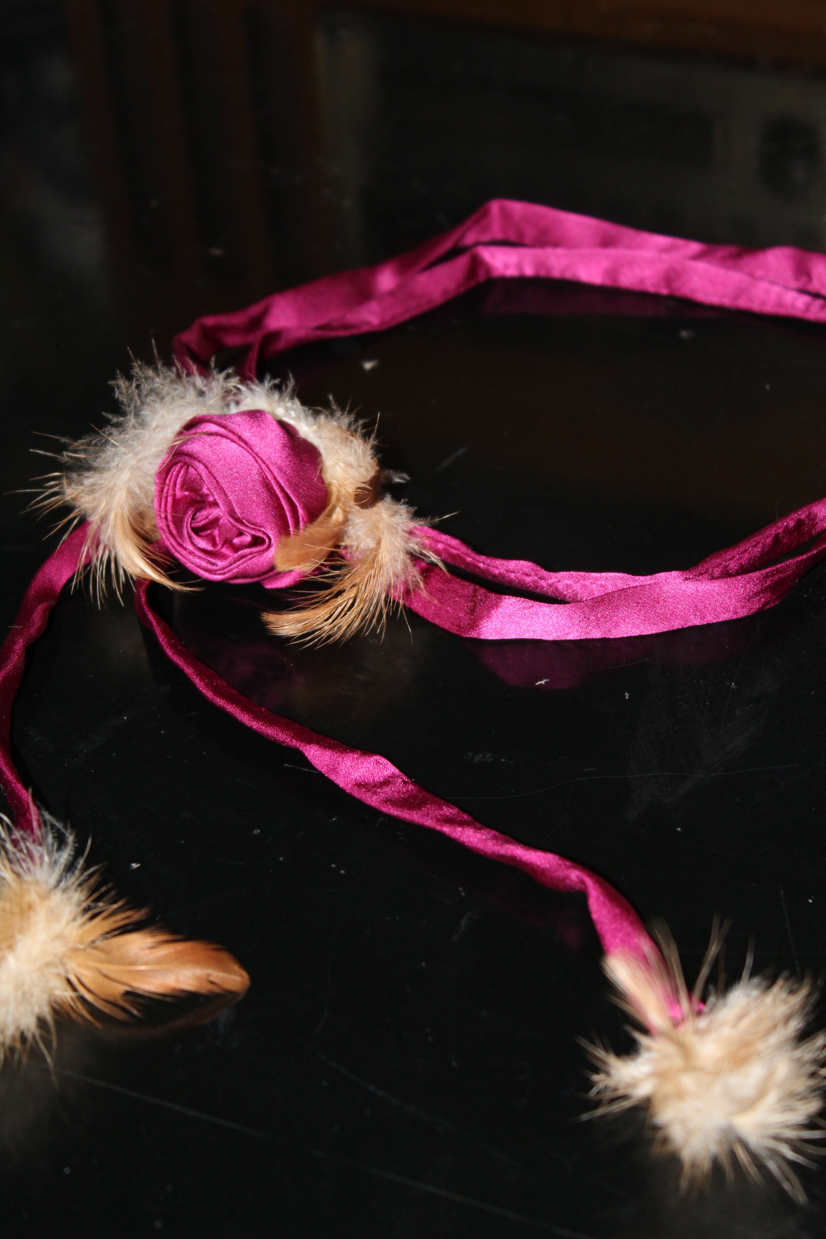 Rose Feathered Scarf