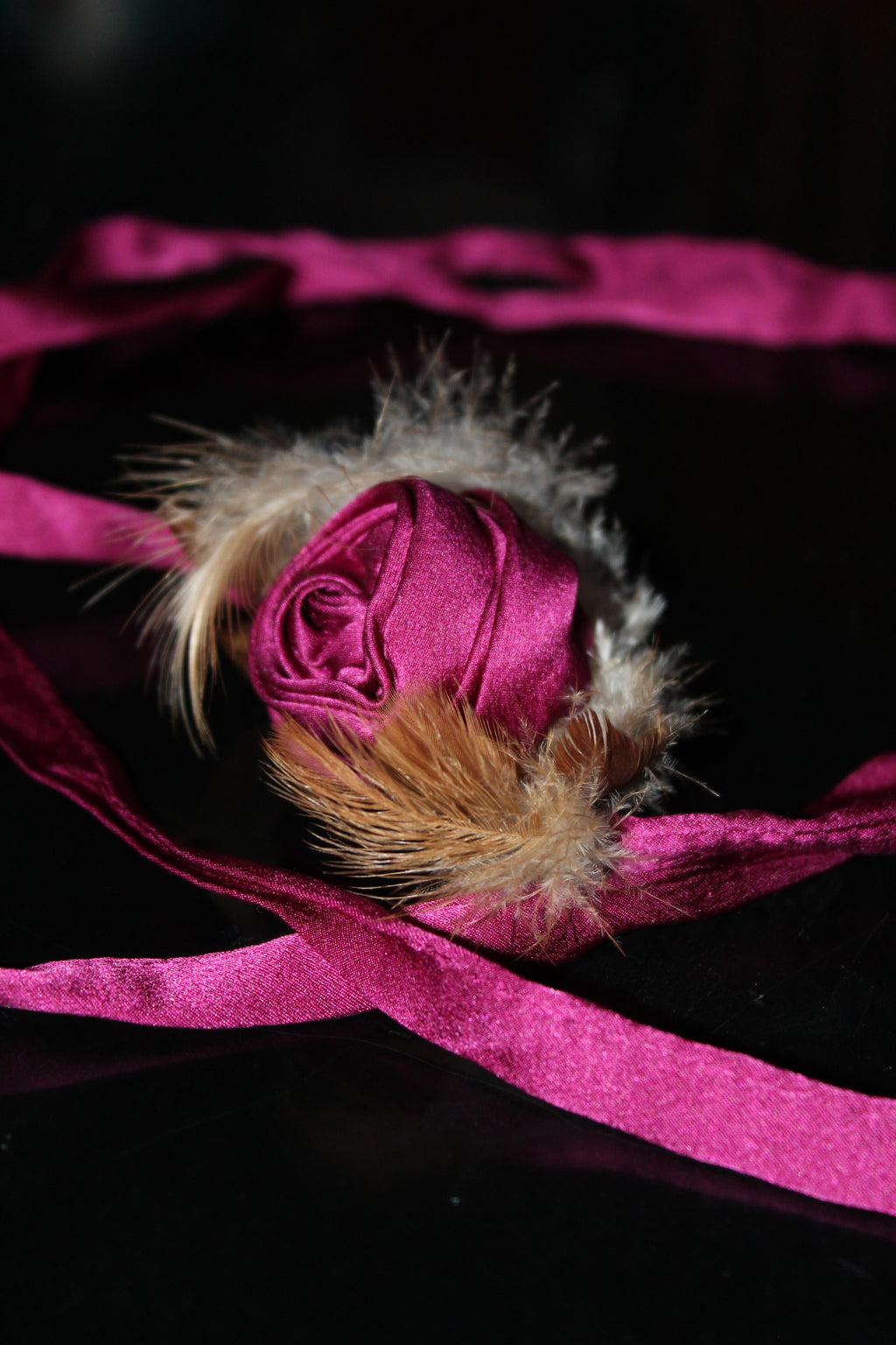 Rose Feathered Scarf